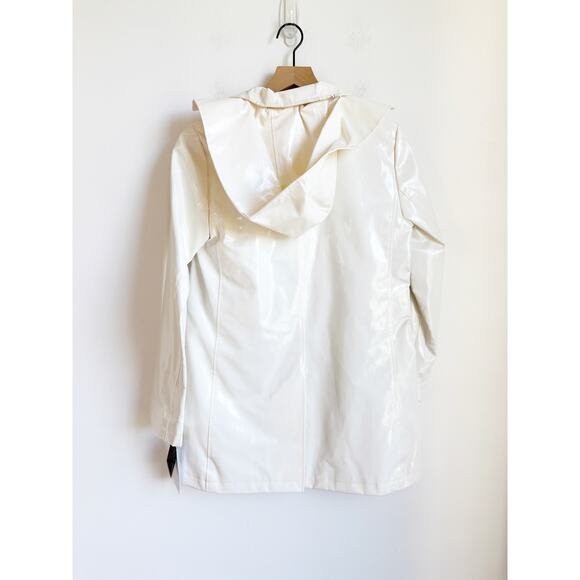 NWT Jane Post Raincoat Iconic Princess Ivory White Slicker XS - Picture 3 of 3